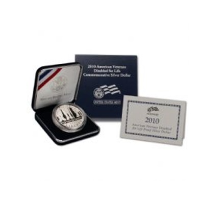 2010 American Vets Disabled for Life Silver Proof $1 - Click Image to Close